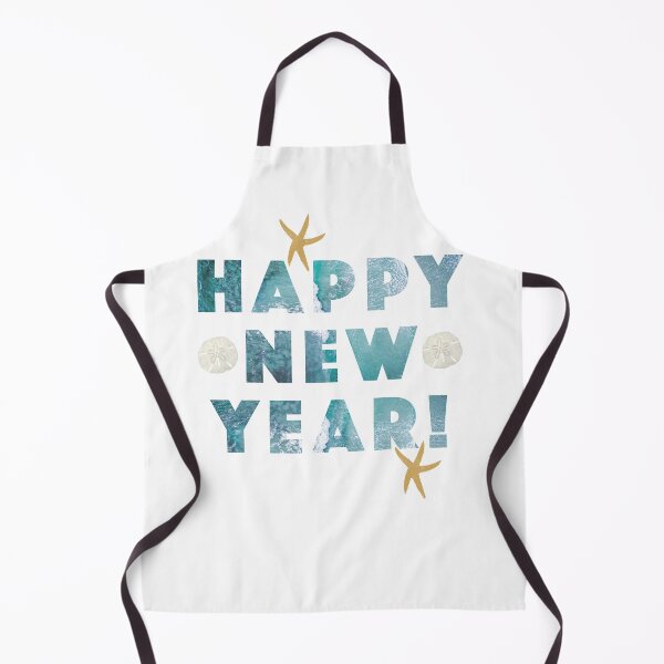 Item preview, Happy New Year 2021 Ocean Waves Starfish Sand Dollars designed and sold by beachchic.