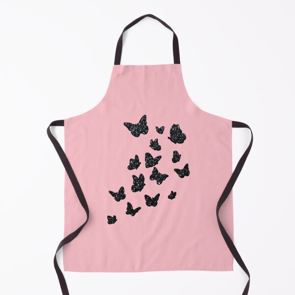 Aperçu de l'œuvre Papillons, papillon, rose bébé, couleur pastel, insectes volants mignons, beaux monarques, insectes noirs, lavable et réutilisable créée et vendue par Annona-.