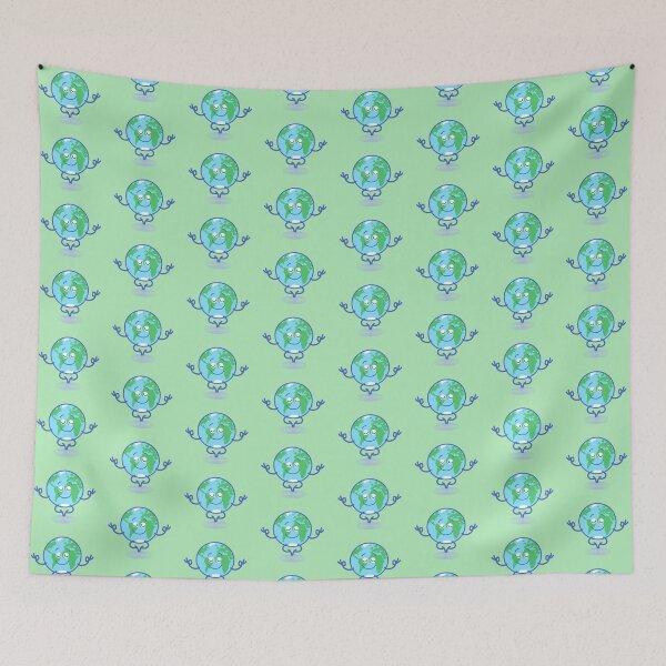 Item preview, Planet Earth meditating in joyful mood designed and sold by Zoo-co.