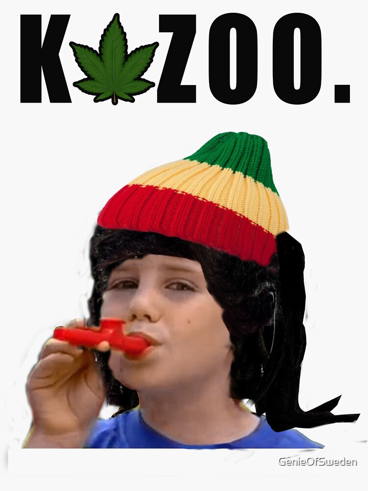 "Kazoo kid. High on Kazoo text" Sticker for Sale by GenieOfSweden
