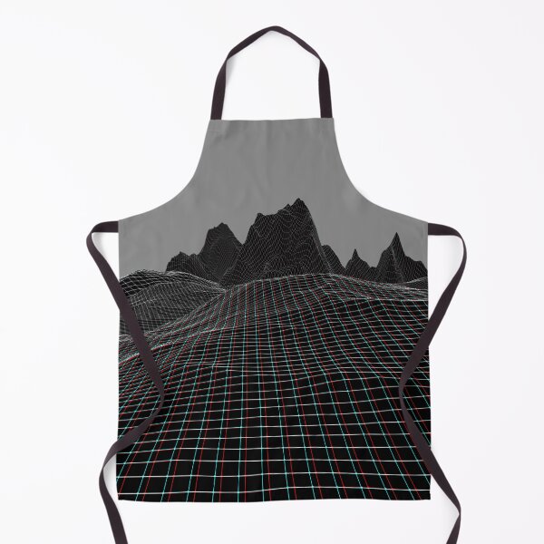 Item preview, 3D Optical Illusion Abstract Landscape Op Art Wireframe (Black/White) designed and sold by hyproinc.