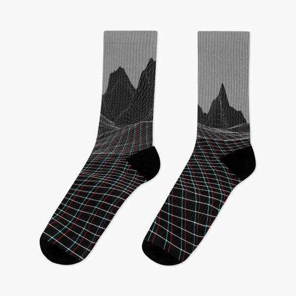 Item preview, 3D Optical Illusion Abstract Landscape Op Art Wireframe (Black/White) designed and sold by hyproinc.