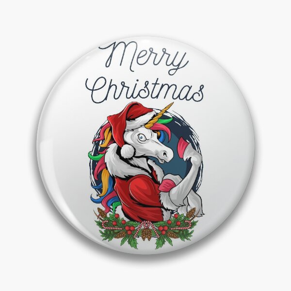 Item preview, Merry Christmas unicorn designed and sold by Curlyhaire.