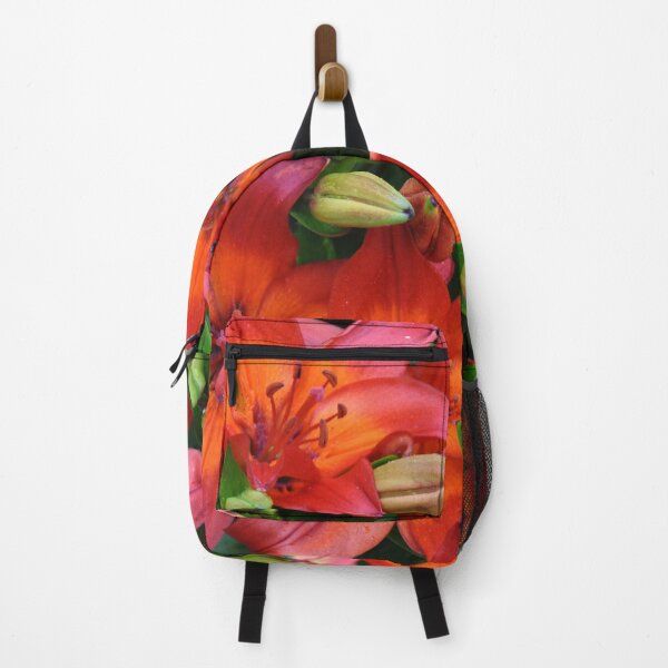 Item preview, Red Asiatic lilies in bloom and bud designed and sold by FunkiFunki.