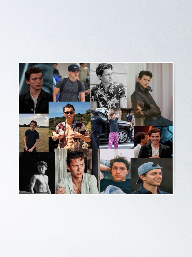 Tom Holland Collage Poster For Sale By Mysticks04 Redbubble 