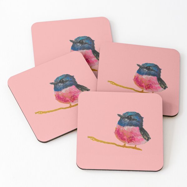 Item preview, Pink And Black Fluffy Little Bird Painting By Concetta Ellis designed and sold by concettaellis.