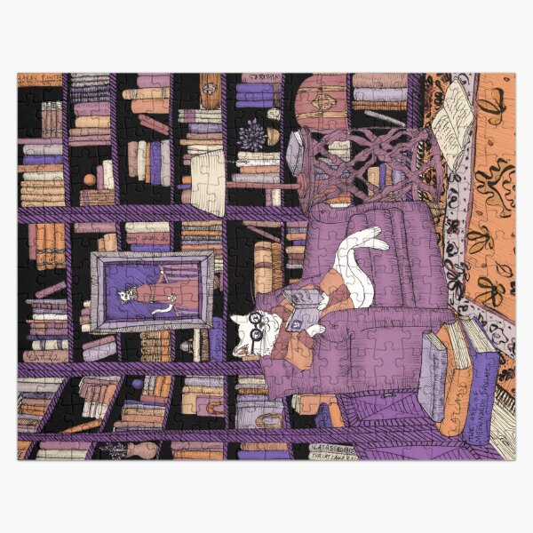 The Cat's Library Jigsaw Puzzle
