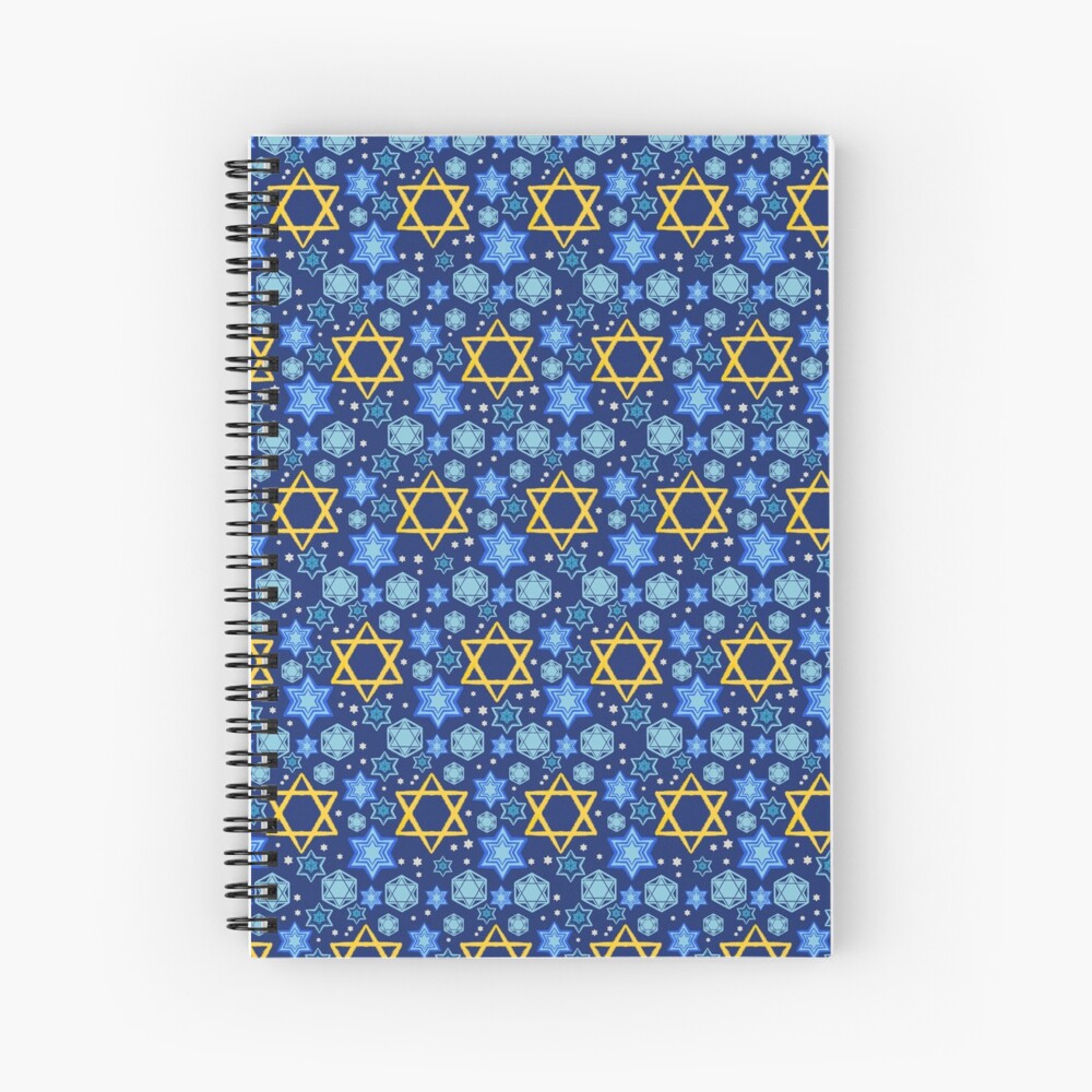 Happy Hanukkah-Star of David Spiral Notebook
