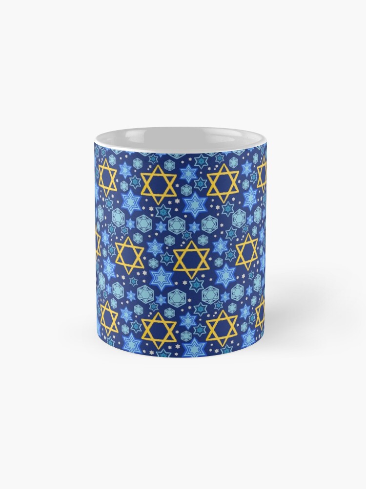 Alternate view of Happy Hanukkah-Star of David Mug