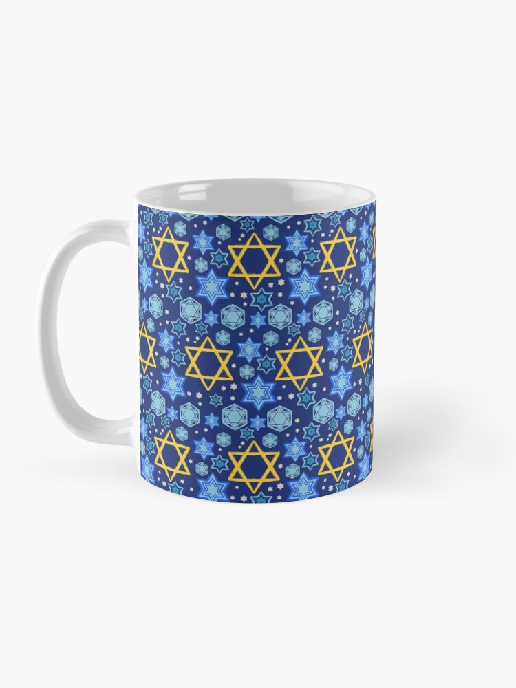 Alternate view of Happy Hanukkah-Star of David Mug
