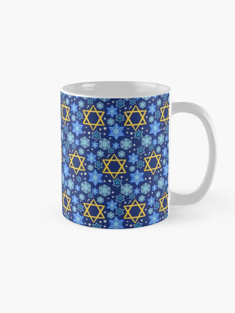Alternate view of Happy Hanukkah-Star of David Mug