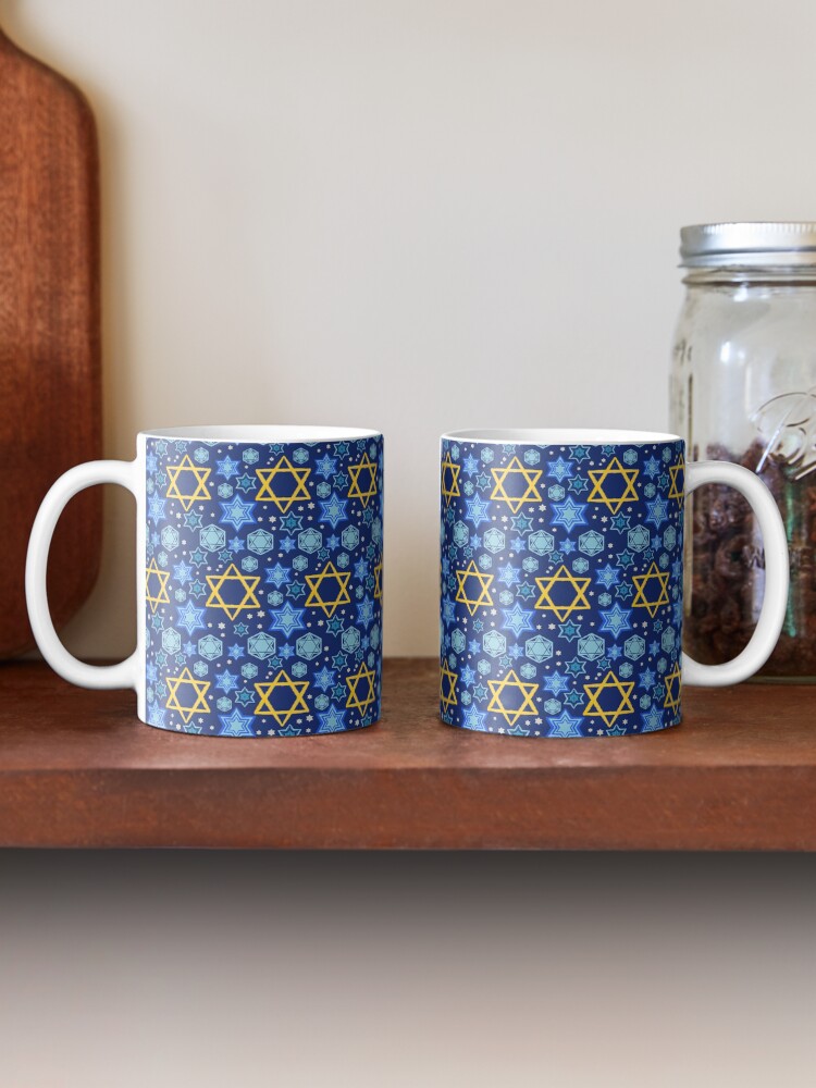 Alternate view of Happy Hanukkah-Star of David Mug