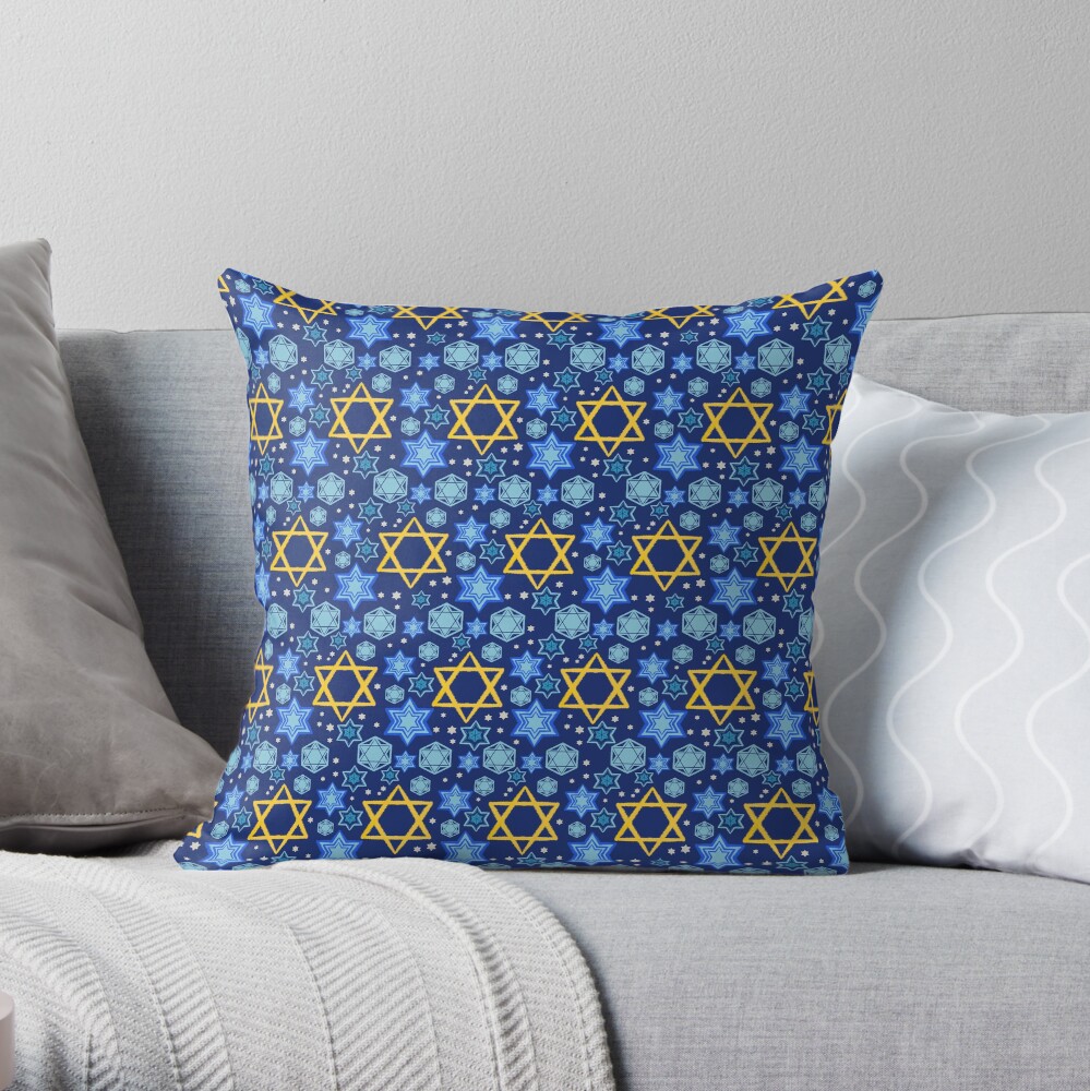 Happy Hanukkah-Star of David Throw Pillow