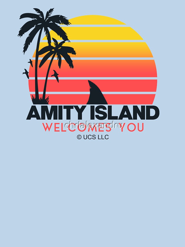 Thumbnail 7 of 7, Classic T-Shirt, Jaws movie Amity Island welcomes you. Birthday party gifts. Officially licensed merch. designed and sold by chrlalexandru.