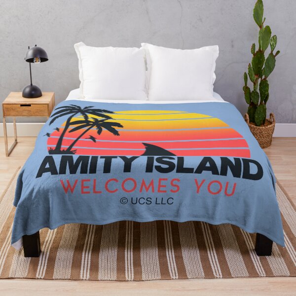 Item preview, Jaws movie Amity Island welcomes you. Birthday party gifts. Officially licensed merch. designed and sold by chrlalexandru.