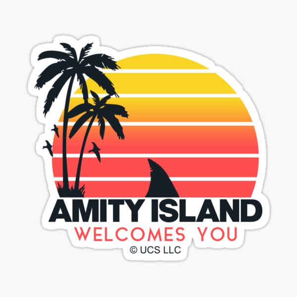 Item preview, Jaws movie Amity Island welcomes you. Birthday party gifts. Officially licensed merch. designed and sold by chrlalexandru.