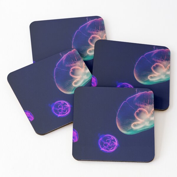 Item preview, neon jellyfish in ocean  designed and sold by venus-ian.