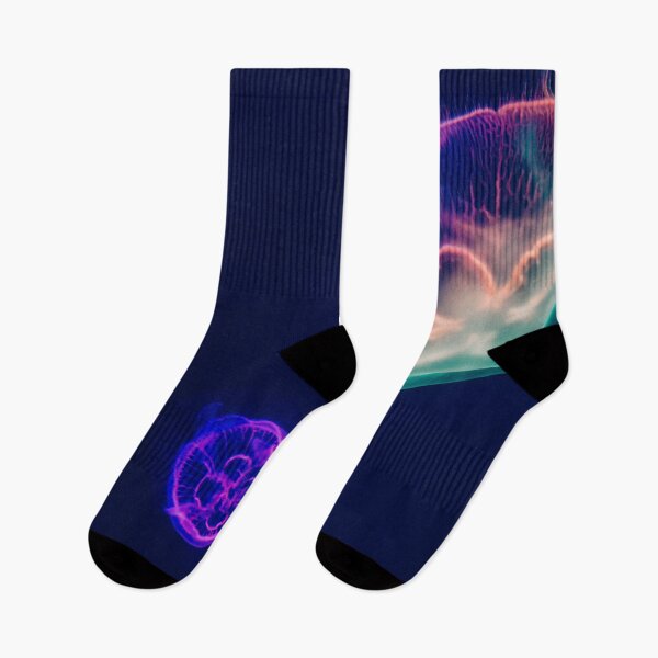 Item preview, neon jellyfish in ocean  designed and sold by venus-ian.
