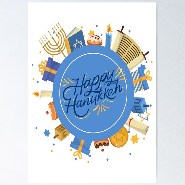 Item preview, Happy Hanukkah-White Background  designed and sold by Trendi61.