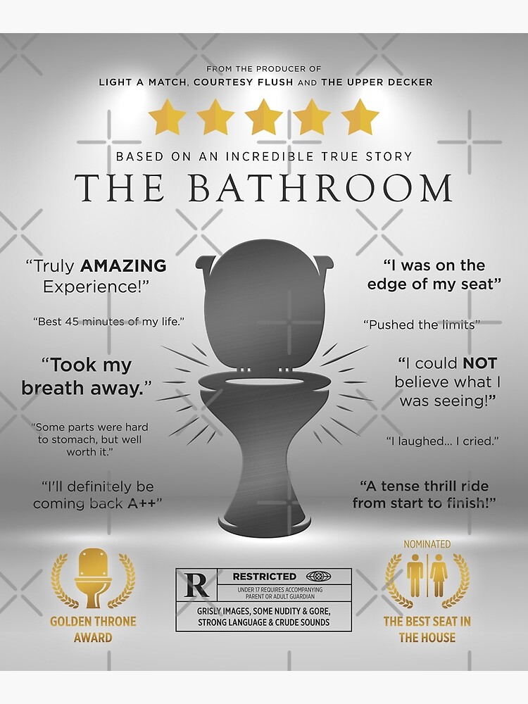 The Bathroom Funny Parody Movie Poster Sign by BrianSmith84