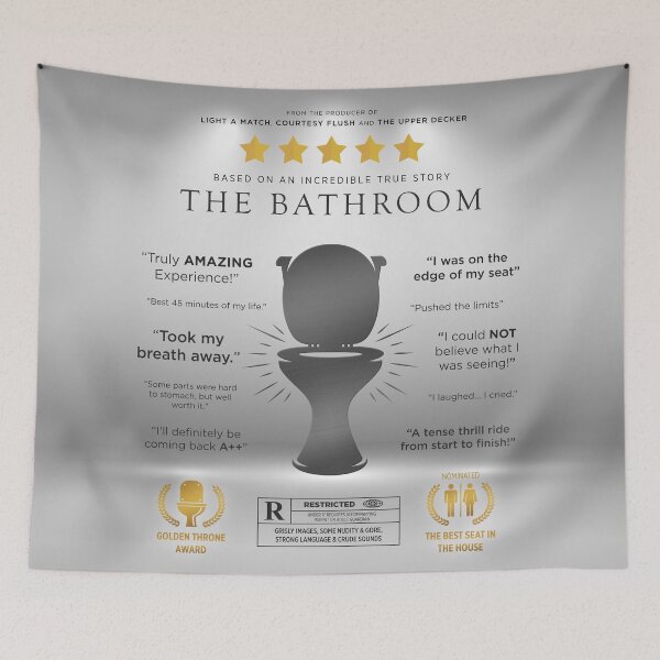 Item preview, The Bathroom Funny Parody Movie Poster Sign designed and sold by BrianSmith84.