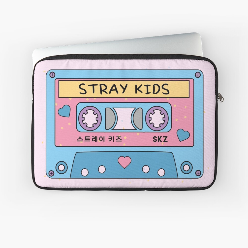 "STRAY KIDS Cute Retro Pastel Cassette Tape Blue Pink" Laptop Sleeve by