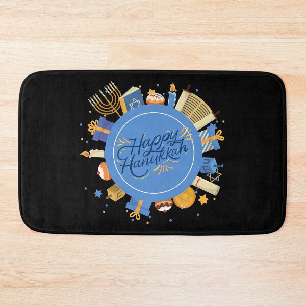 Item preview, Happy Hanukkah-Black Background  designed and sold by Trendi61.