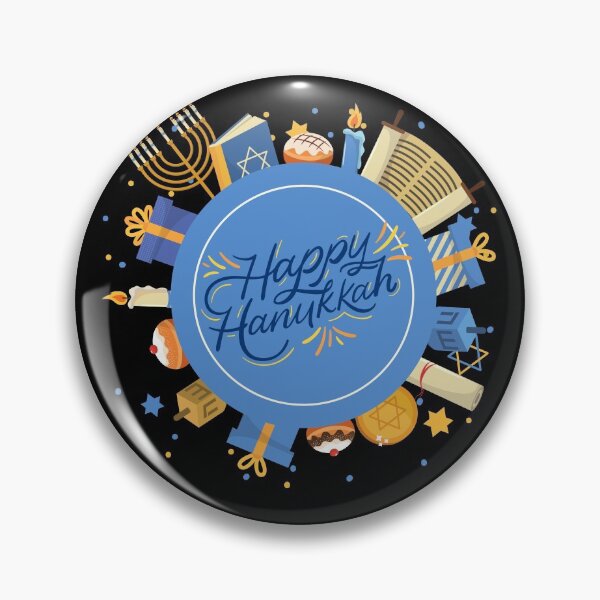 Item preview, Happy Hanukkah-Black Background  designed and sold by Trendi61.