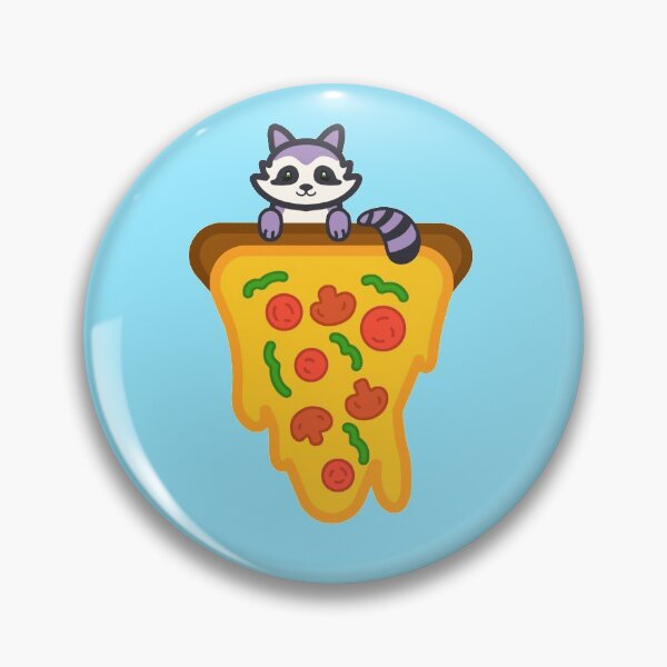 Item preview, Adorable Raccoon Holding Pizza Slice designed and sold by rgrtmarionette.