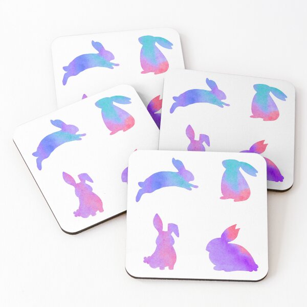 Item preview, Purple Watercolor Bunnies designed and sold by Hedda Young.