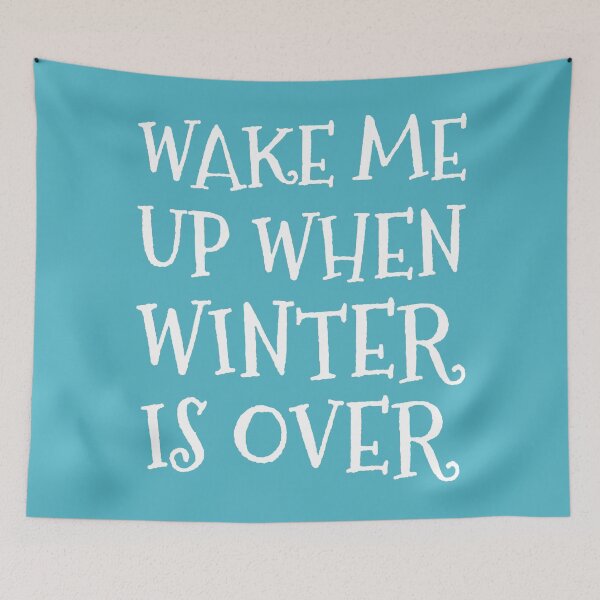 Item preview, Wake me Up When Winter is Over in Blue and White designed and sold by neopop.