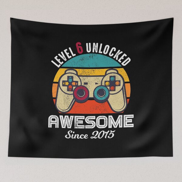 Item preview, Level 6 Unlocked Birthday Awesome Since 2015 designed and sold by RandomStuffShop.