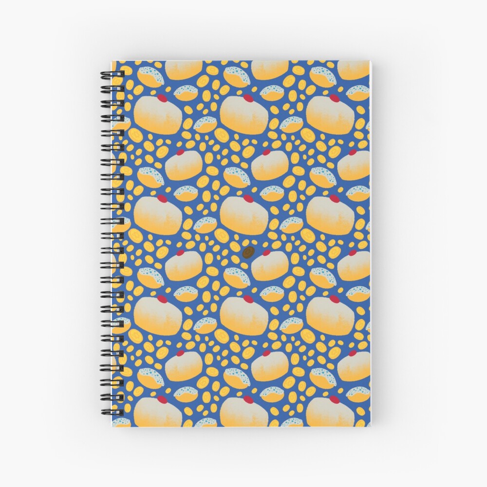 Happy Hanukkah-Pastries Spiral Notebook