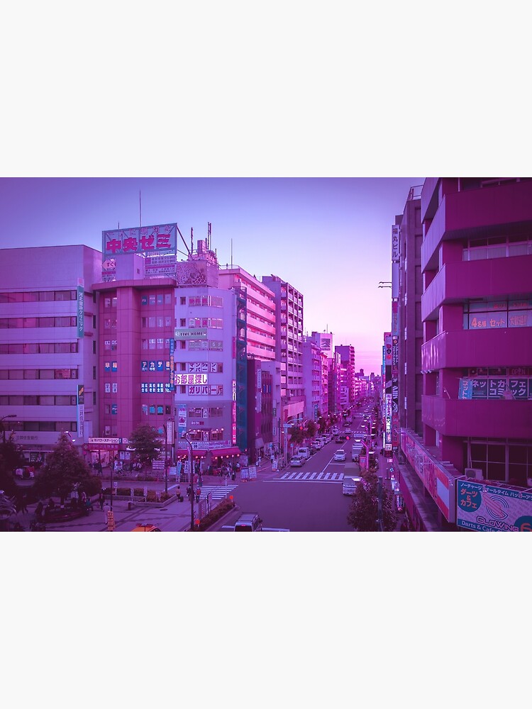 Vaporwave Aesthetic Tokyo Pink Japan Citypop lofi moody vibe Poster for  Sale by TokyoLuv