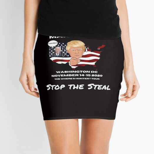 MAGA March For President Trump Washington DC Where's Hunter C'mon Man Tour 2020 Mini Skirt