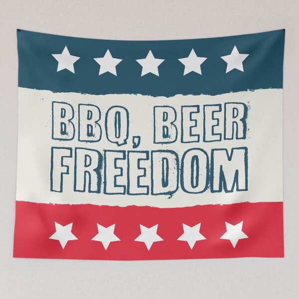 Item preview, BBQ, beer, freedom designed and sold by RAWWR.