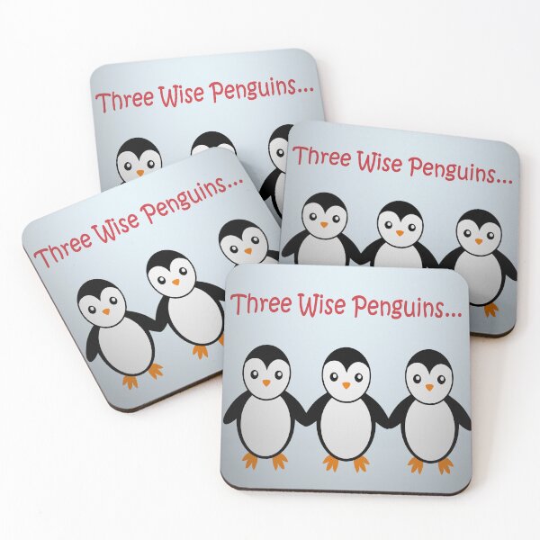 Item preview, THREE WISE PENGUINS... designed and sold by RachelMacht.