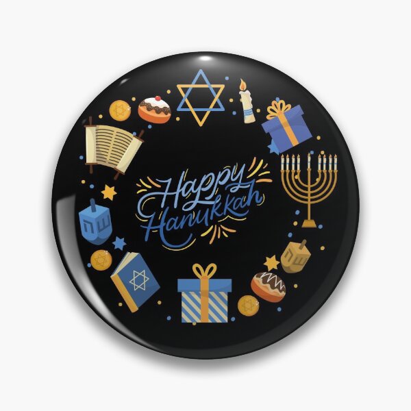 Item preview, Happy Hanukkah-Black Background  designed and sold by Trendi61.