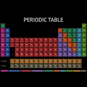 Artwork thumbnail, Periodic Table T-shirt (Dark) by Fashion Crimson