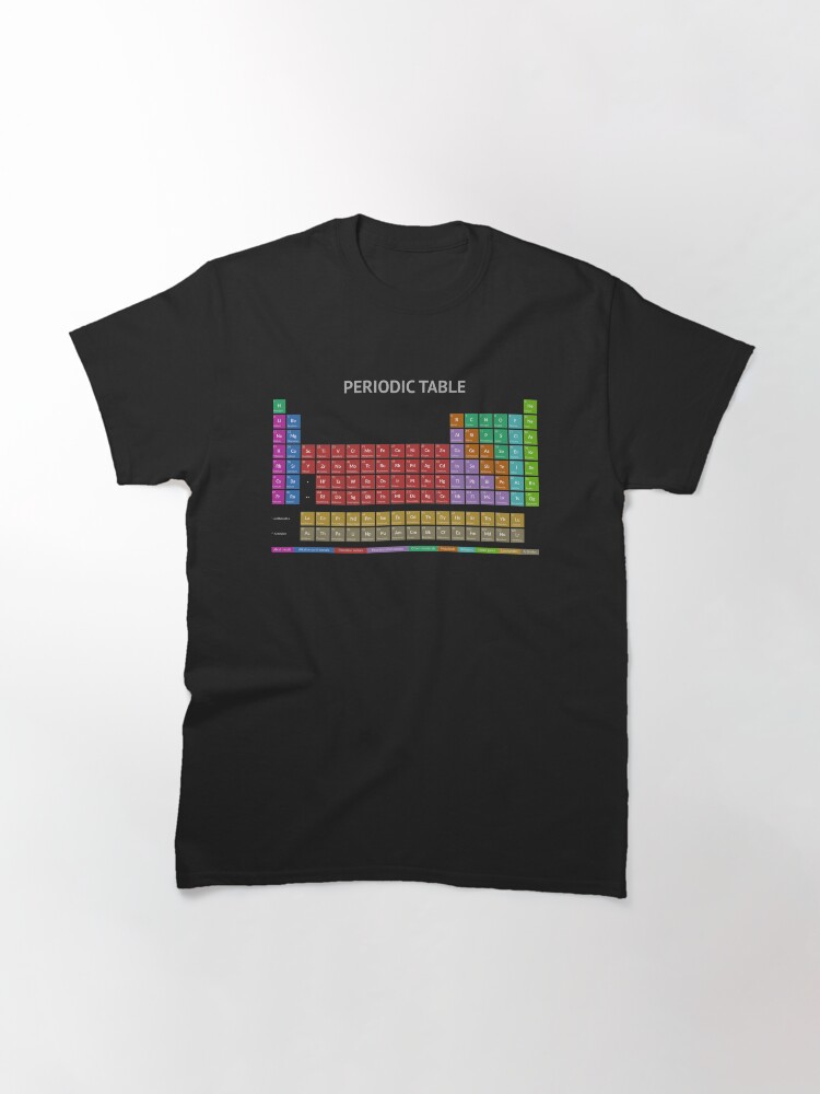 Thumbnail 3 of 7, Classic T-Shirt, Periodic Table T-shirt (Dark) designed and sold by catchspider2002.