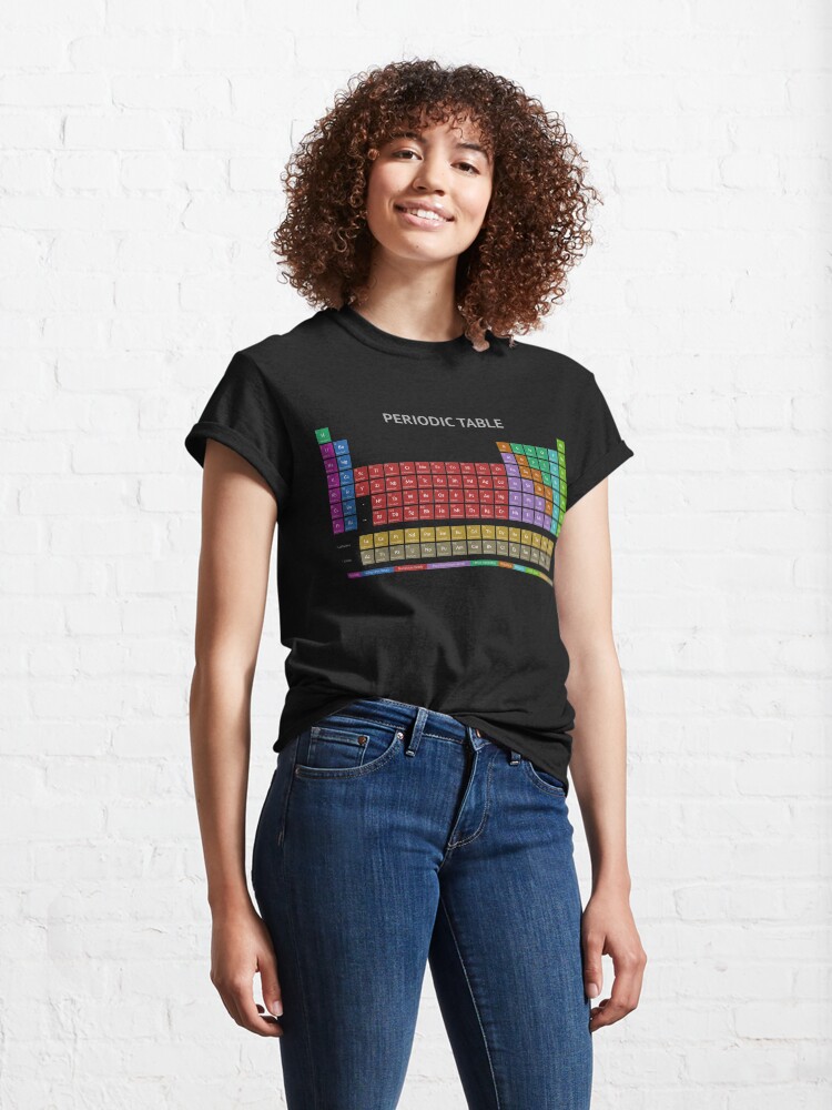 Thumbnail 4 of 7, Classic T-Shirt, Periodic Table T-shirt (Dark) designed and sold by Fashion Crimson.