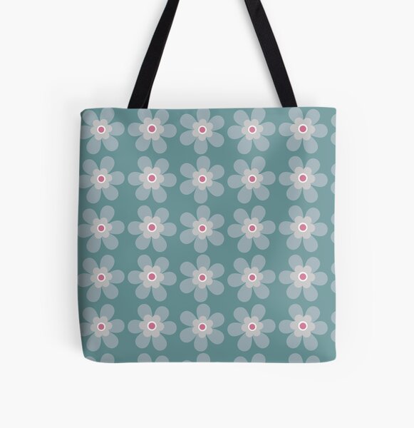 Cute retro 70s simple flower power groovy block colour graphic, in soft  pastel grey, blush pink and white on black Tote Bag for Sale by Caroline  Laursen