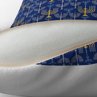 Alternate view of Happy Hanukkah-Menorah Floor Pillow