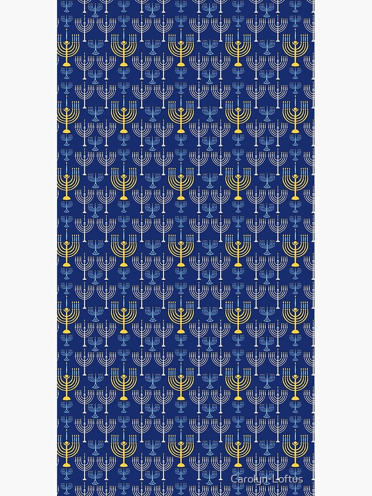 Happy Hanukkah-Menorah by Carolyn-Loftus
