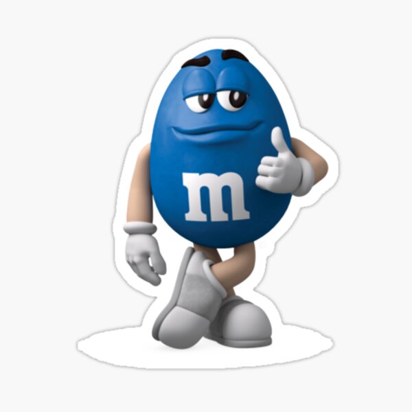 Copia de m & m's blue Pegatina