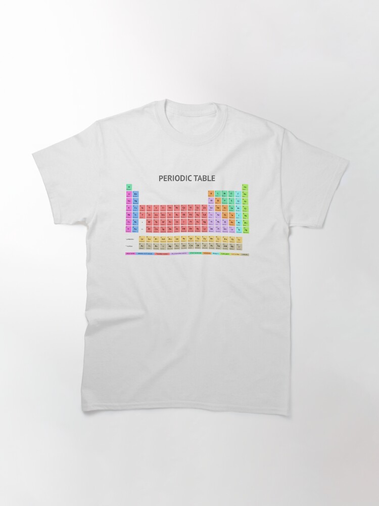 Thumbnail 2 of 7, Classic T-Shirt, Periodic Table T-shirt (Light) designed and sold by Fashion Crimson.