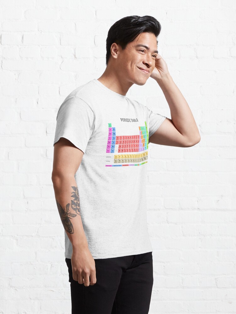 Thumbnail 5 of 7, Classic T-Shirt, Periodic Table T-shirt (Light) designed and sold by Fashion Crimson.