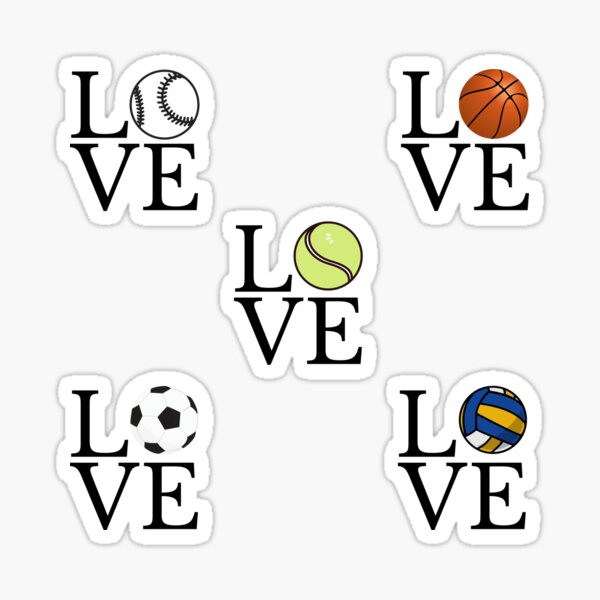 "Sports Love Pack" Sticker by mikidm Redbubble