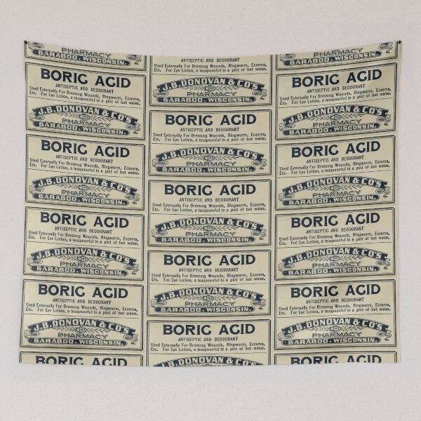 Item preview, Boric Acid Pharmacy Apothecary Victorian Label designed and sold by TheSimpleMan.