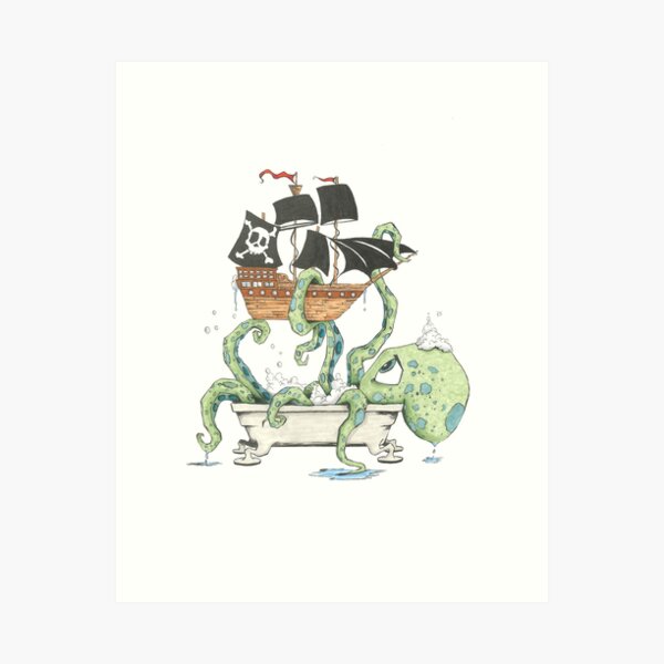 Item preview, Kraken in the Tub designed and sold by Chad Nelson.